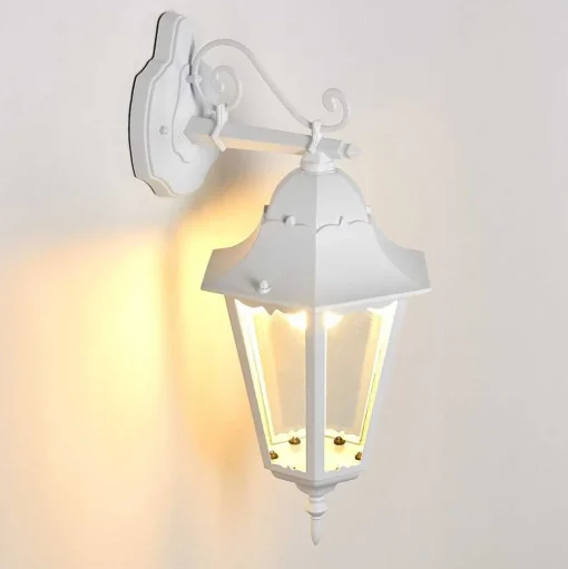 Applique Exterieure Hongkong Blanc, 1 Lumiere