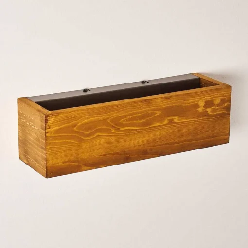 Applique Murale Adak Led Bois Fonce, 1 Lumiere