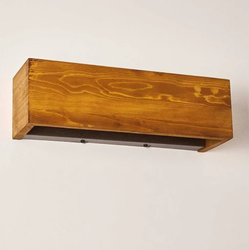 Applique Murale Adak Led Bois Fonce, 1 Lumiere