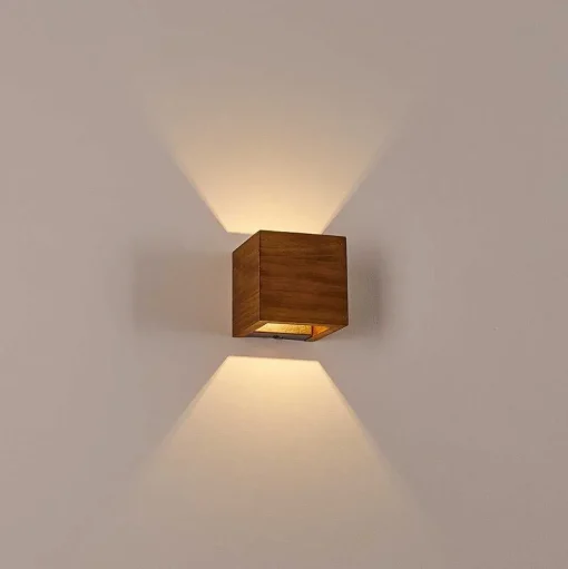 Applique Murale Adak Led Bois Fonce, 1 Lumiere