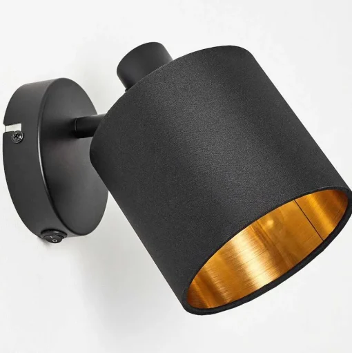 Applique Murale Alsen Noir, 1 Lumiere