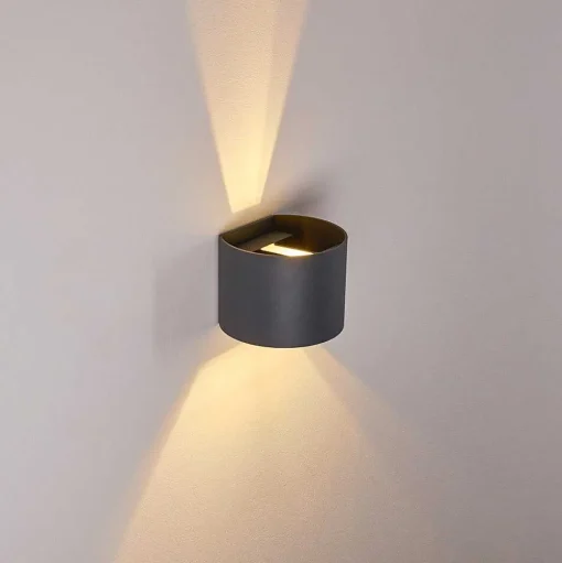 Applique Murale Badajoz Led Anthracite, 1 Lumiere