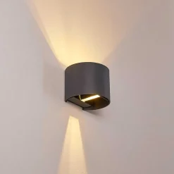 Applique Murale Badajoz Led Anthracite, 1 Lumiere
