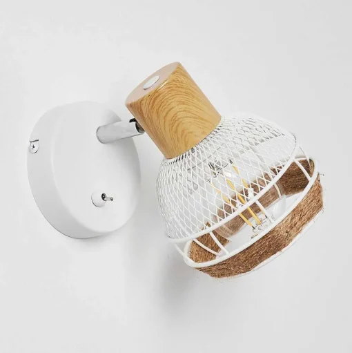Applique Murale Bariloche Chrome, Blanc, 1 Lumiere