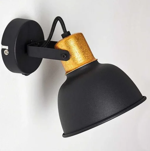 Applique Murale Blackburn Noir, 1 Lumiere