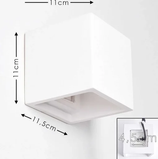 Applique Murale Braslo Blanc, 1 Lumiere