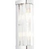 Applique Murale Brillliant Lemont Argente, 2 Lumieres