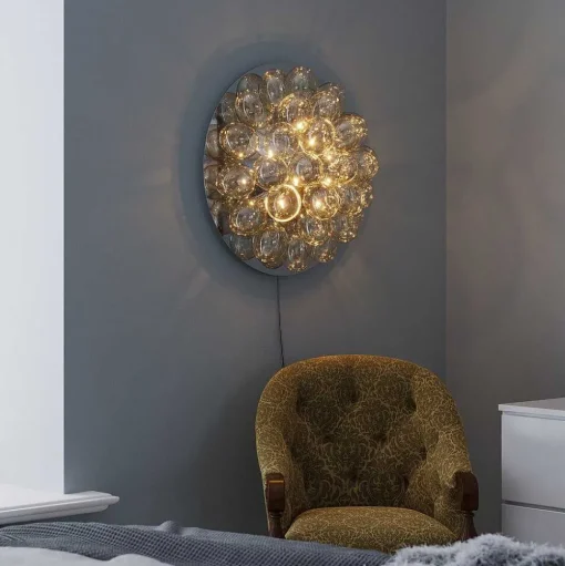 Applique Murale By Rydens Gross Chrome, 8 Lumieres