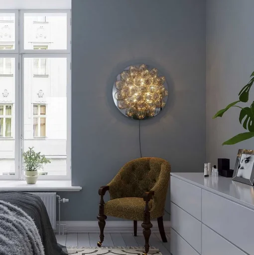 Applique Murale By Rydens Gross Chrome, 8 Lumieres