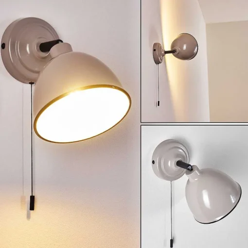 Applique Murale Catharine Gris, 1 Lumiere