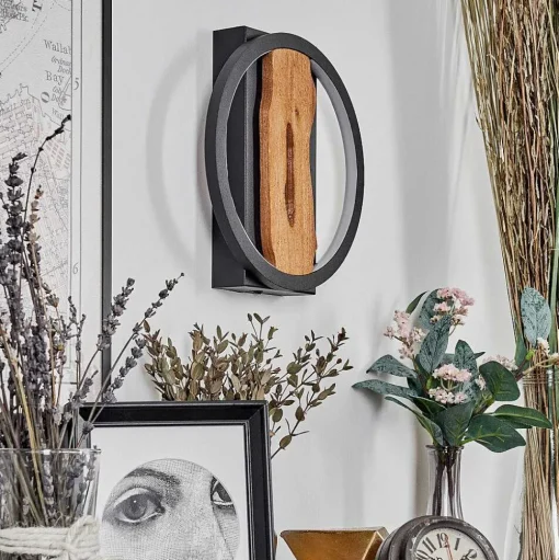 Applique Murale Cornol Led Ecru, Noir, 1 Lumiere