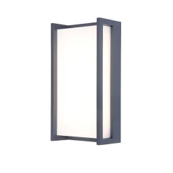 Applique Murale D'Exterieur Lutec Qubo Led Anthracite, 1 Lumiere, Changeur De Couleurs