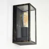 Applique Murale D'Exterieur Hakkas Noir Dore, 1 Lumiere
