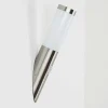 Applique Murale D'Exterieur Sessa Nickel Mat, 1 Lumiere, Detecteur De Mouvement