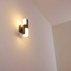 Applique Murale D'Exterieur Baulund Led Anthracite, 1 Lumiere