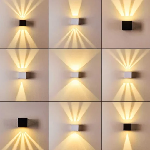 Applique Murale D'Exterieur Jonava Led Noir, 2 Lumieres