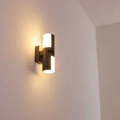 Applique Murale D'Exterieur Baulund Led Anthracite, 1 Lumiere, Detecteur De Mouvement
