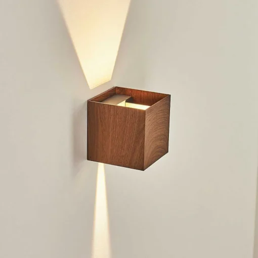 Applique Murale D'Exterieur Tamarin Led Anthracite, Brun, Couleur Bois, 1 Lumiere