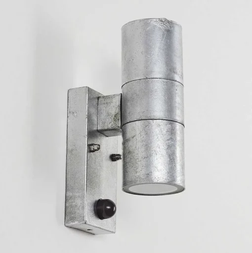 Applique Murale D'Exterieur Bessiebelle Zingue, 2 Lumieres, Detecteur De Mouvement