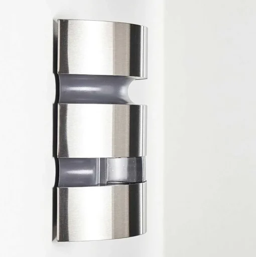 Applique Murale D'Exterieur Kolding Led Acier Inoxydable, Noir, 1 Lumiere, Detecteur De Mouvement