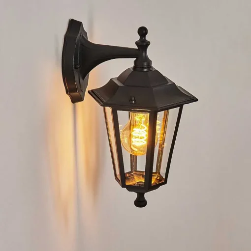 Applique Murale D'Exterieur Loria Noir, 1 Lumiere