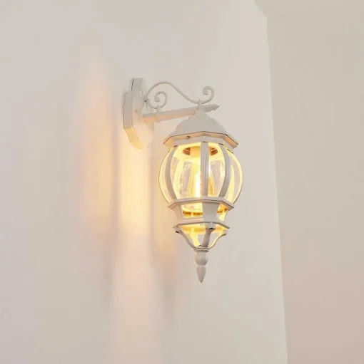 Applique Murale D'Exterieur Lentua Blanc, 1 Lumiere