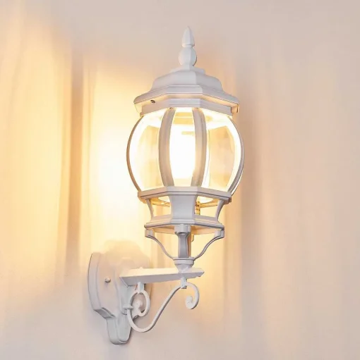 Applique Murale D'Exterieur Lentua Blanc, 1 Lumiere