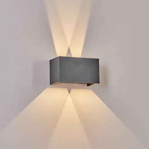 Applique Murale D'Exterieur Tamarin Led Anthracite, 1 Lumiere