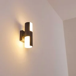 Applique Murale D'Exterieur Baulund Led Anthracite, 1 Lumiere