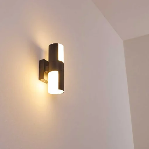 Applique Murale D'Exterieur Baulund Led Anthracite, 1 Lumiere