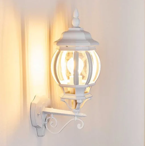 Applique Murale D'Exterieur Lentua Blanc, 1 Lumiere