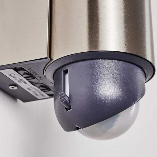 Applique Murale D'Exterieur Vason Led Acier Inoxydable, 1 Lumiere, Detecteur De Mouvement