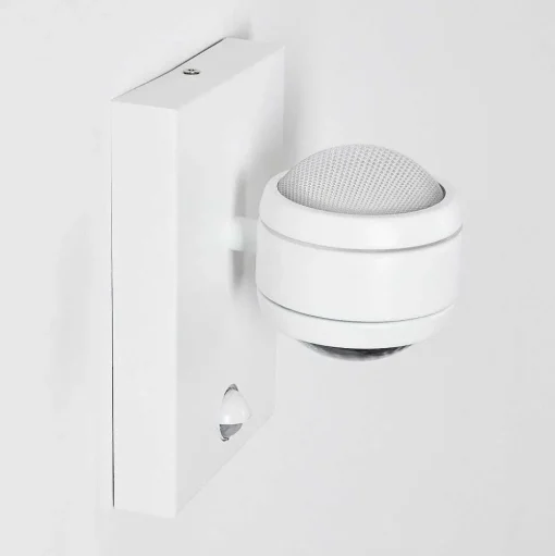 Applique Murale D'Exterieur Borlo Led Blanc, 2 Lumieres, Detecteur De Mouvement