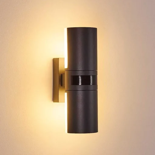 Applique Murale D'Exterieur Baulund Led Anthracite, 1 Lumiere, Detecteur De Mouvement