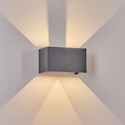 Applique Murale D'Exterieur Tamarin Led Anthracite, 1 Lumiere