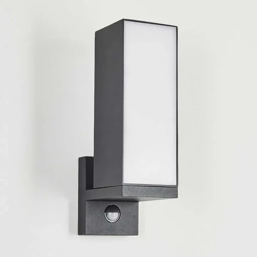 Applique Murale D'Exterieur Swanek Led Anthracite, 1 Lumiere, Detecteur De Mouvement