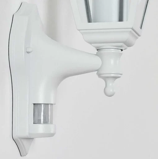 Applique Murale D'Exterieur Naofe Blanc, 1 Lumiere, Detecteur De Mouvement