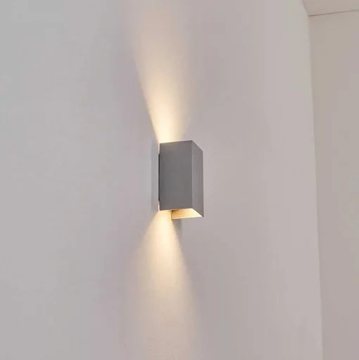 Applique Murale D'Exterieur Tamarin Led Gris, 1 Lumiere
