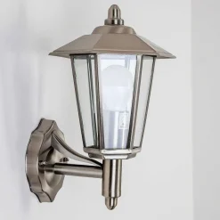 Applique Murale D'Exterieur Moskau Acier Inoxydable, 1 Lumiere