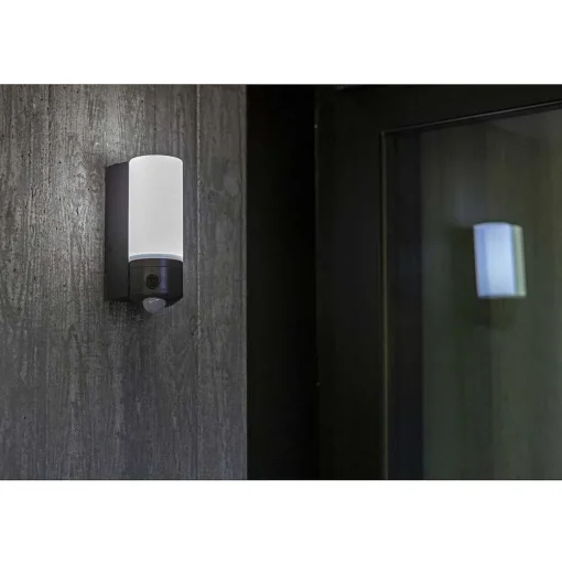 Applique Murale D'Exterieur Lutec Pollux Led Anthracite, 1 Lumiere, Detecteur De Mouvement