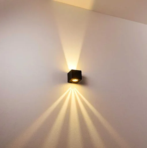 Applique Murale D'Exterieur Jonava Led Noir, 2 Lumieres