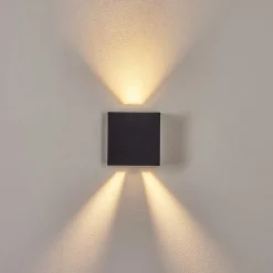 Applique Murale D'Exterieur Spidern Led Noir, 1 Lumiere