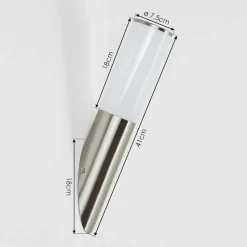 Applique Murale D'Exterieur Caserta Nickel Mat, 1 Lumiere