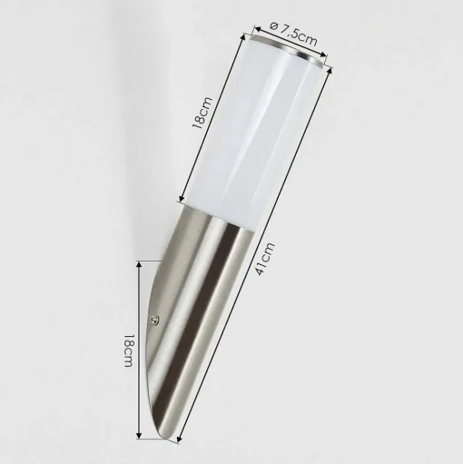 Applique Murale D'Exterieur Caserta Nickel Mat, 1 Lumiere