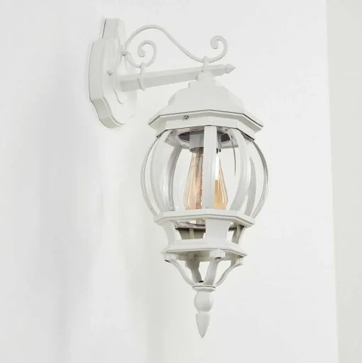 Applique Murale D'Exterieur Lentua Blanc, 1 Lumiere