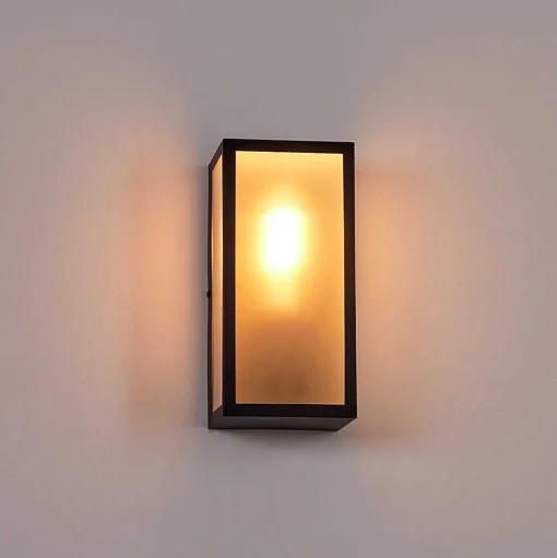 Applique Murale D'Exterieur Hakkas Noir, 1 Lumiere