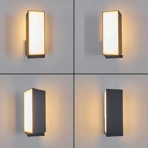 Applique Murale D'Exterieur Swanek Led Anthracite, 1 Lumiere