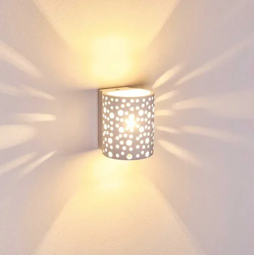 Applique Murale Glenden Blanc, 1 Lumiere
