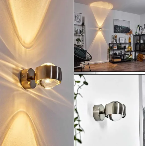 Applique Murale Hofstein Sapri Nickel Mat, 1 Lumiere
