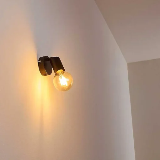 Applique Murale Maidford Noir, 1 Lumiere